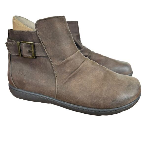 Boc Born Concept Blanche Ankle Booties Boots Side Zip Brown Womens sz 7.5 W - Picture 1 of 16
